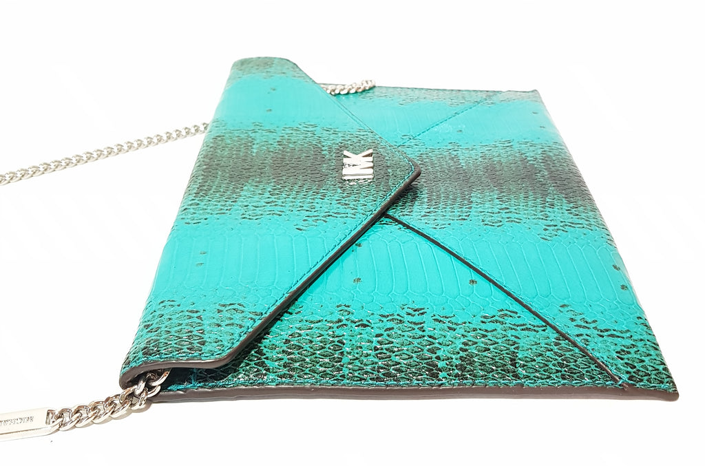 barbara snakeskin envelope clutch