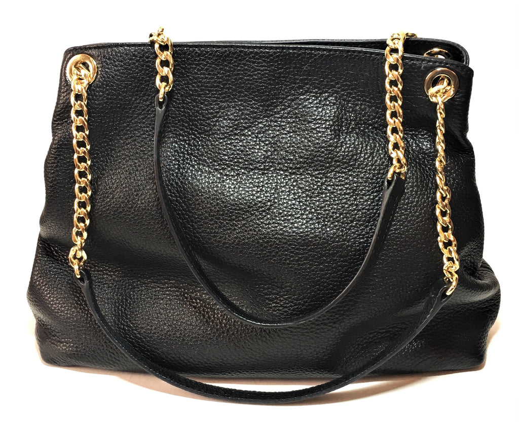 Michael Kors Black Jet Set Chain Item Leather Tote | Gently Used ...