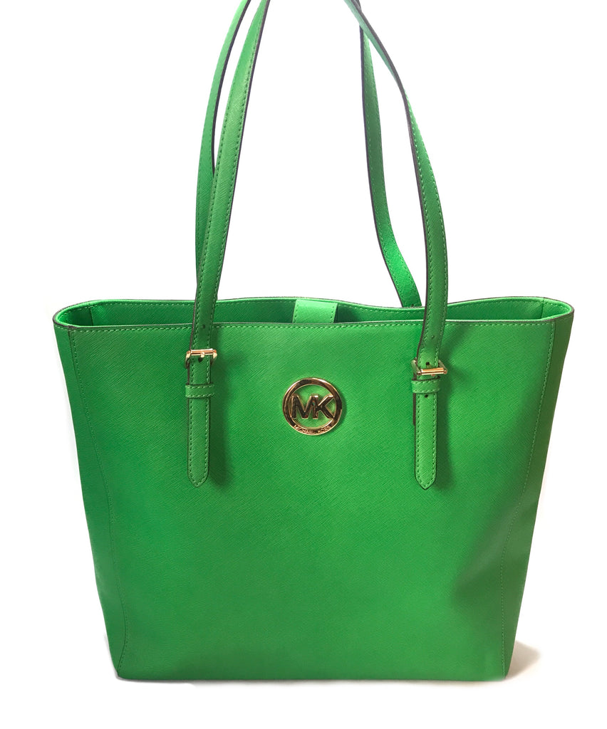 Michael Kors Green Leather Large Tote | Like New | | Secret Stash