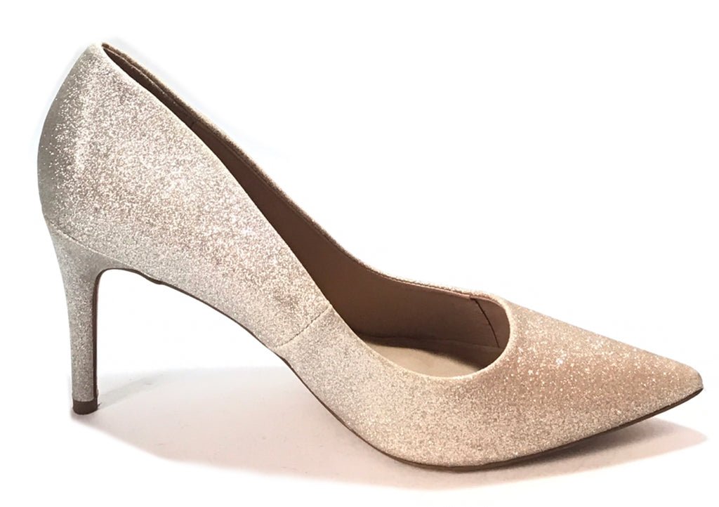 New Look Silver & Bronze Glitter Pointed Pumps | Gently Used |