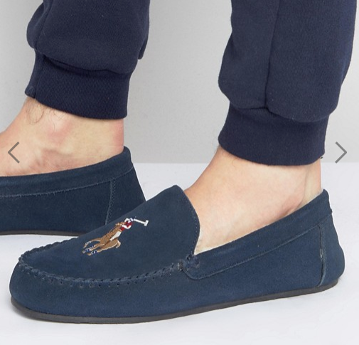 POLO Ralph Lauren Men's Markel Moccasin Sheepskin Slippers | Brand New ...