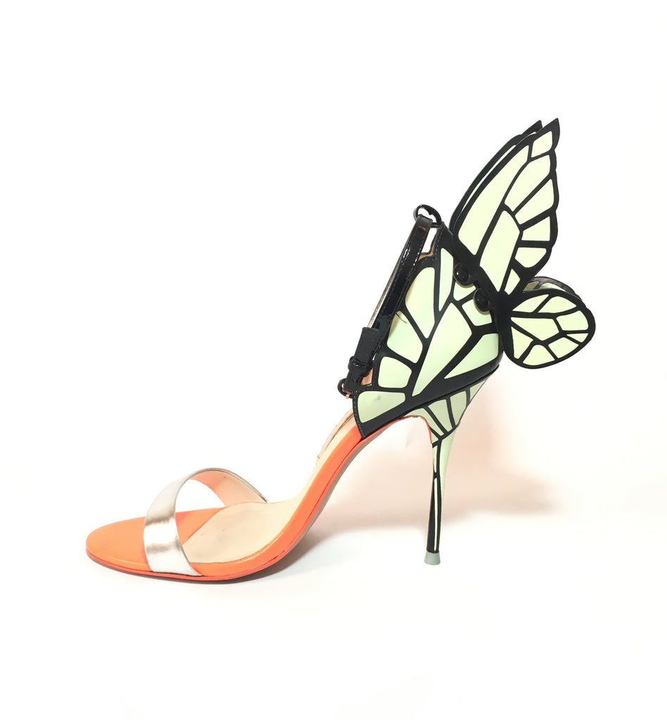 Sophia Webster 'Chiara Butterfly Wing' Mint Silver Heels | Gently Used ...