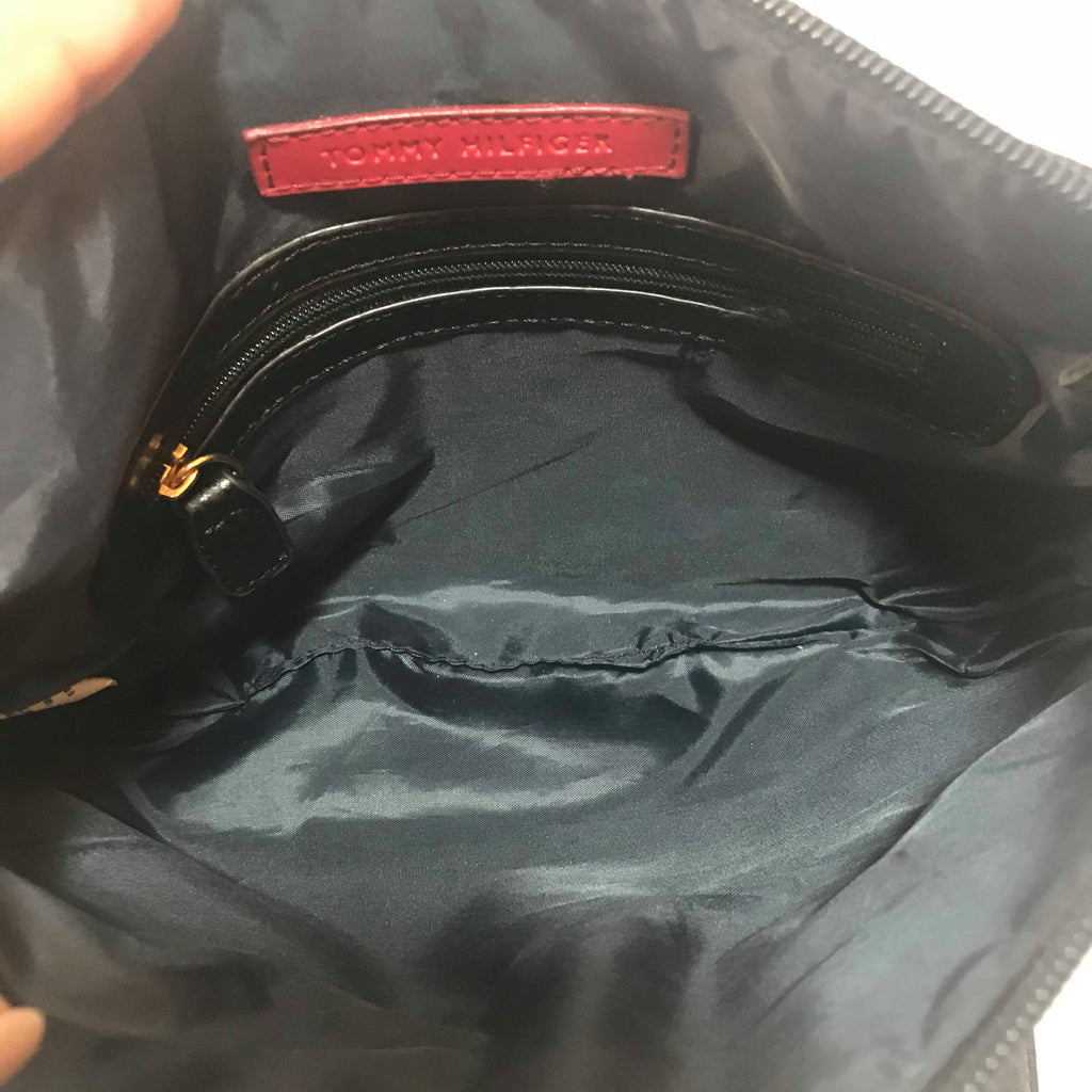 Tommy Hilfiger Black Canvas Cross Body Bag | Pre Loved | | Secret Stash