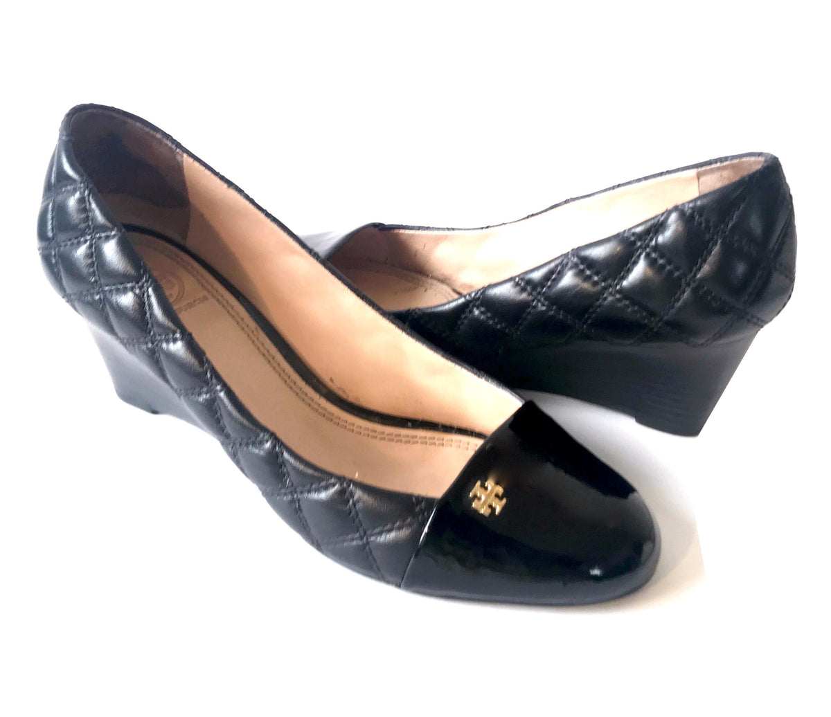 Tory Burch Quilted Wedge Pumps | Like New | | Secret Stash