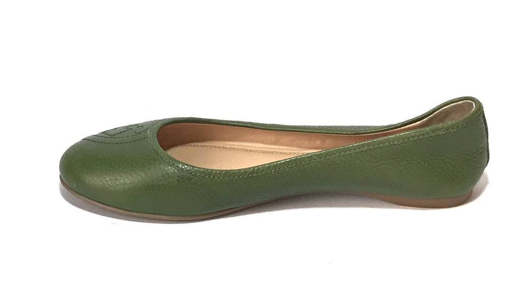 Tory Burch Olive Green 'Ruby' Ballet Flats | Gently Used | | Secret Stash