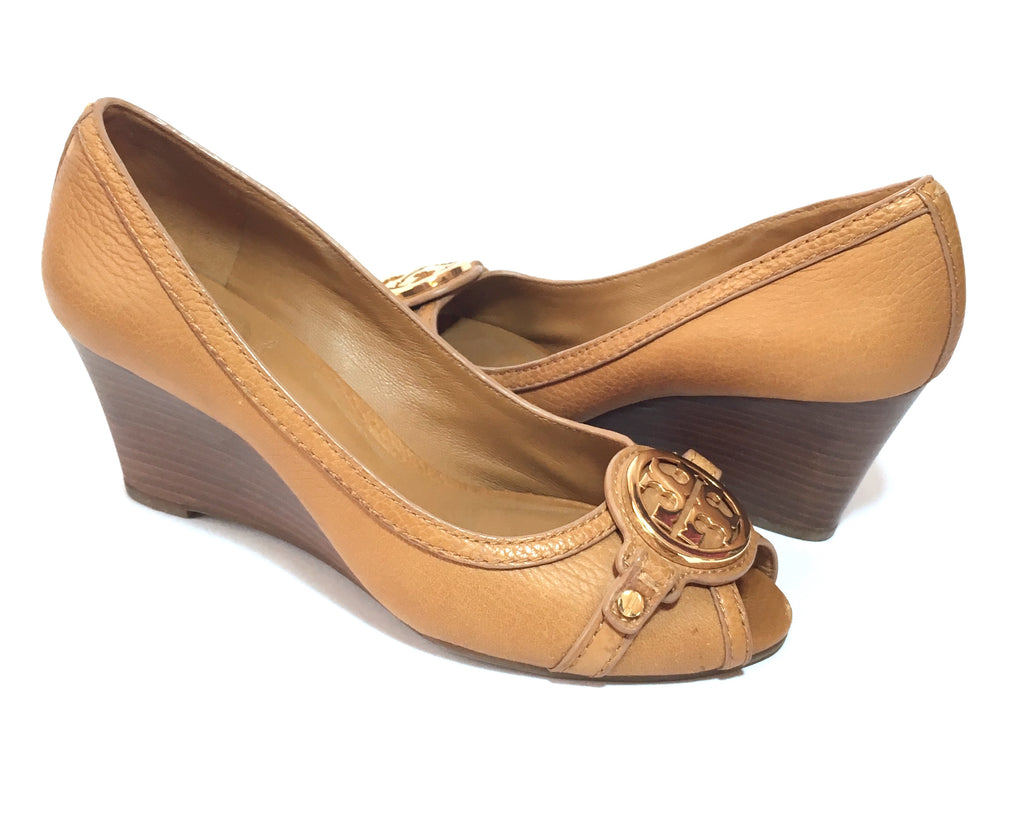 Tory Burch 'Amanda' Peep Toe Wedges | Gently Used | | Secret Stash