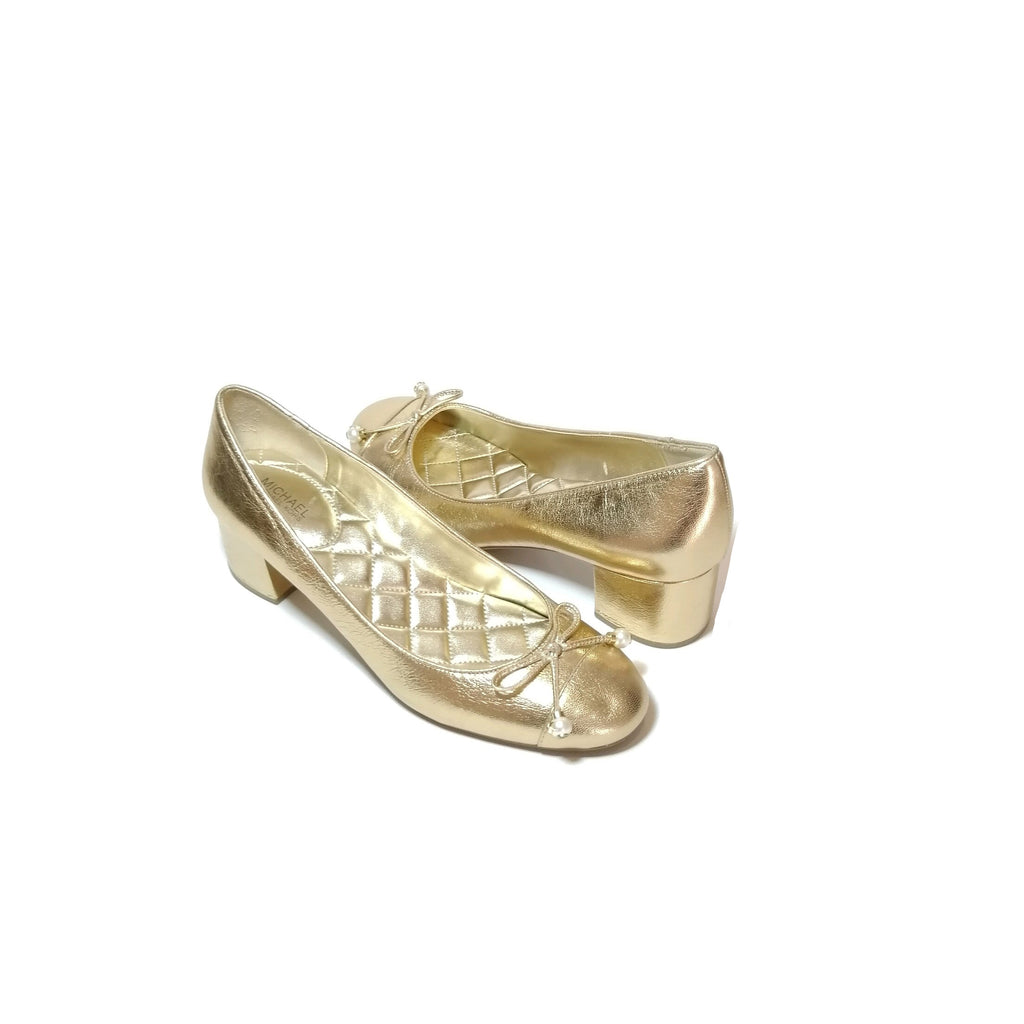 Michael Kors 'Gia' Gold Leather Pumps | Like New | | Secret Stash