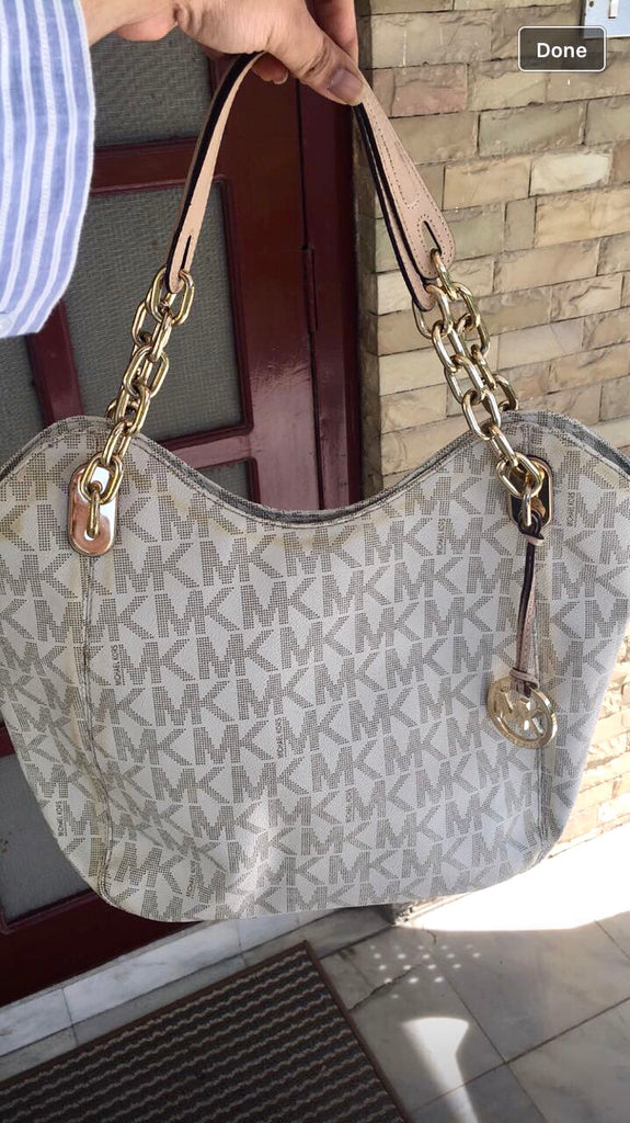 Michael Kors Monogram Canvas Large Shoulder Bag | Pre Loved | | Secret Stash