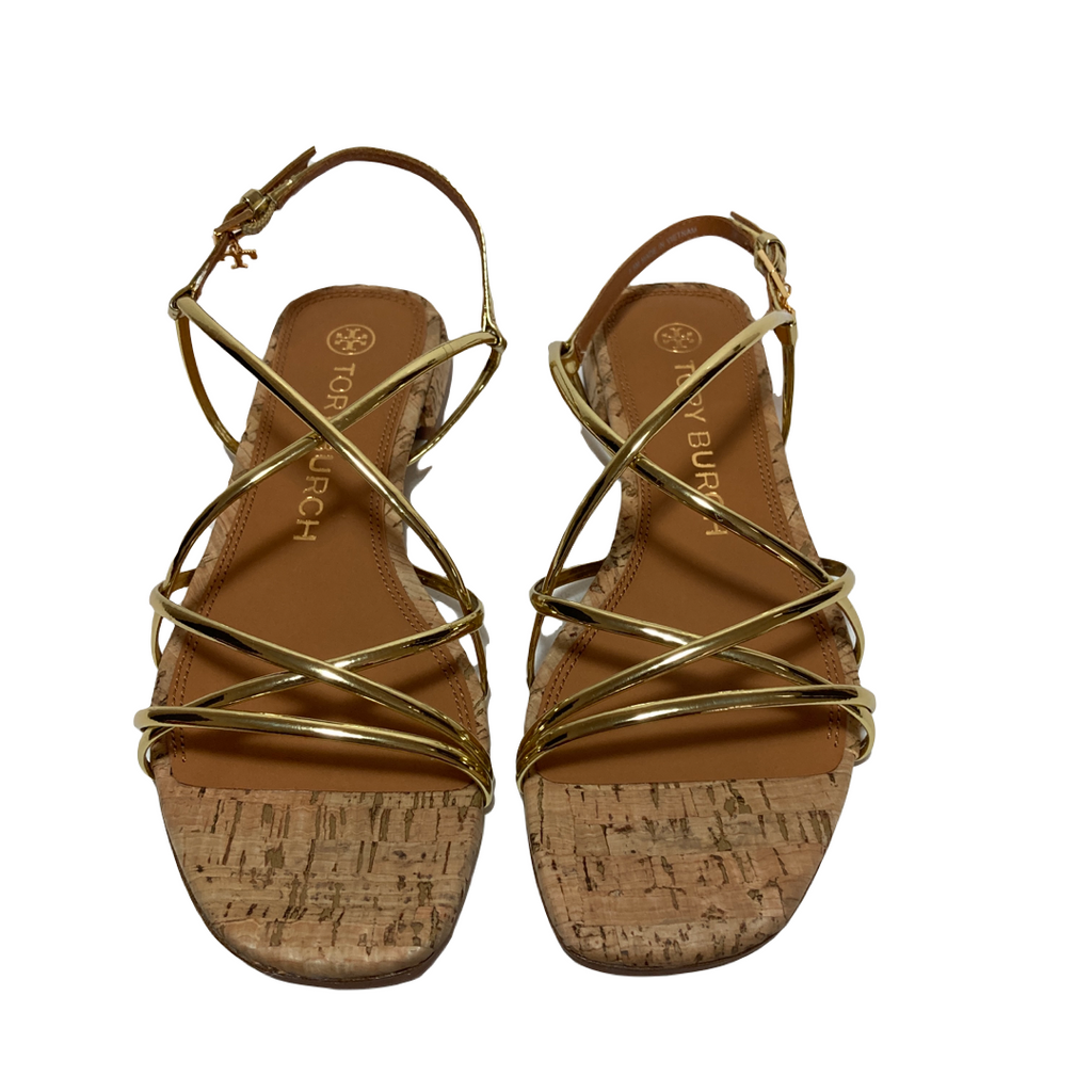 Tory Burch Gold 'Penelope' Cork Sandals | Brand New | | Secret Stash