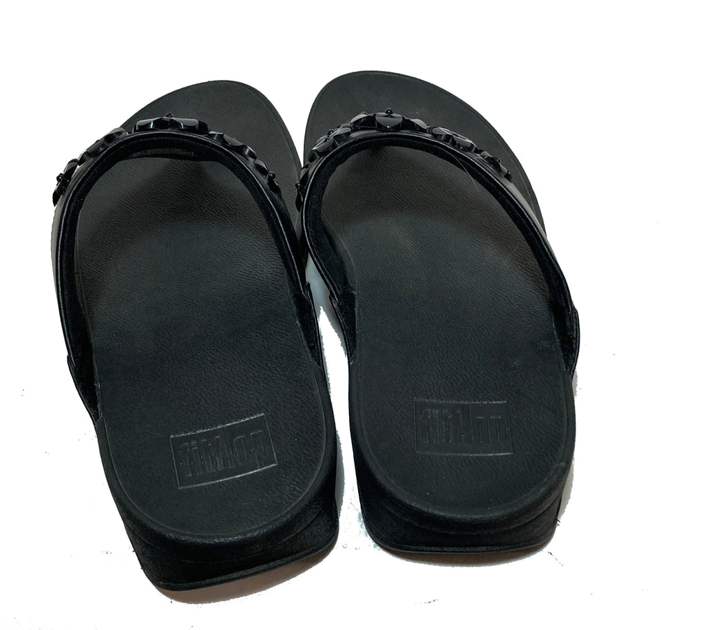 Fitflop Black Rhinestone Sandals | Gently Used | | Secret Stash