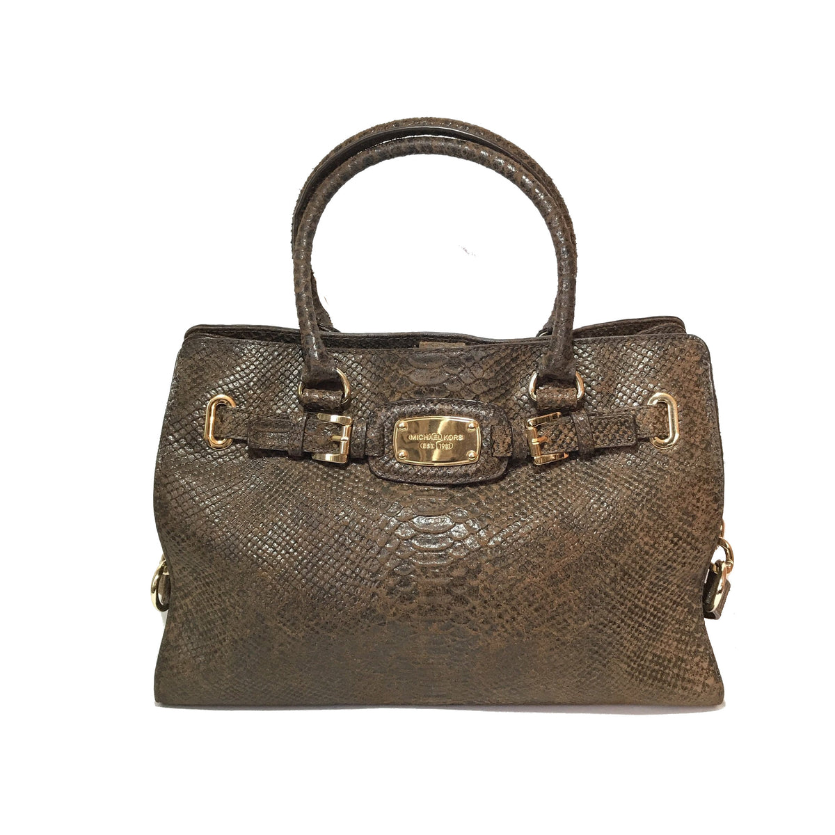 michael kors snakeskin satchel