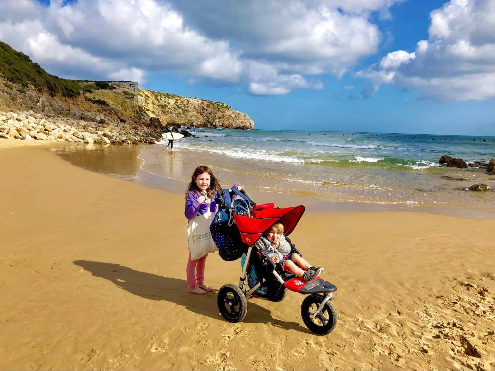 Out'n'About Nipper on the beach