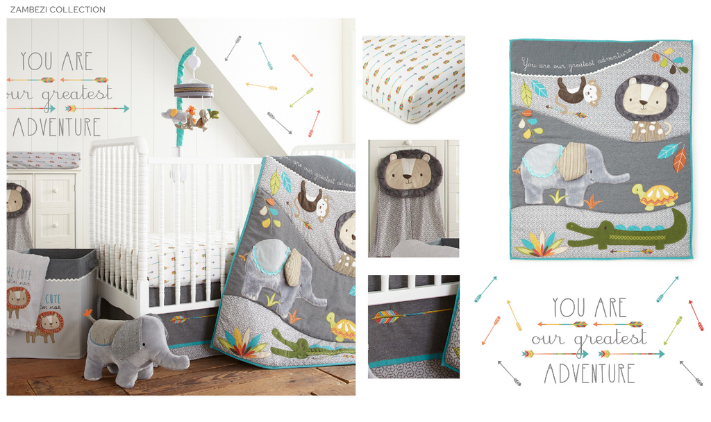 Safari themed nursery bedding and decor by Levtex Home