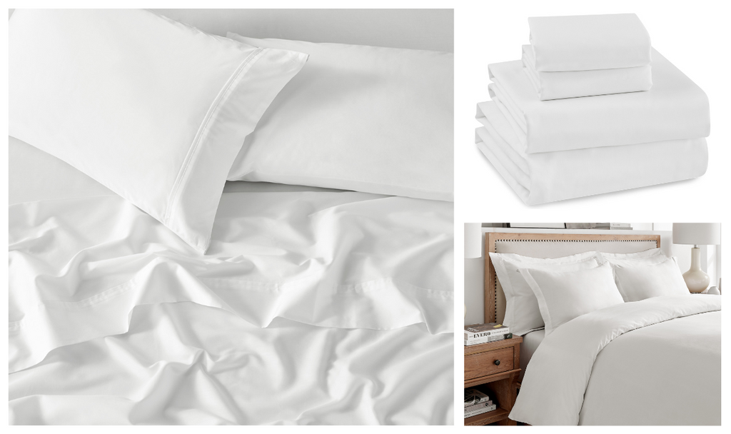 White Bedding Ideas: Silky Sateen