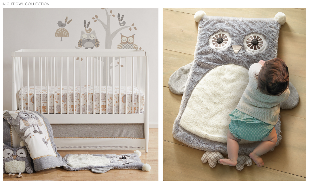 Grey woodland-themed nursery