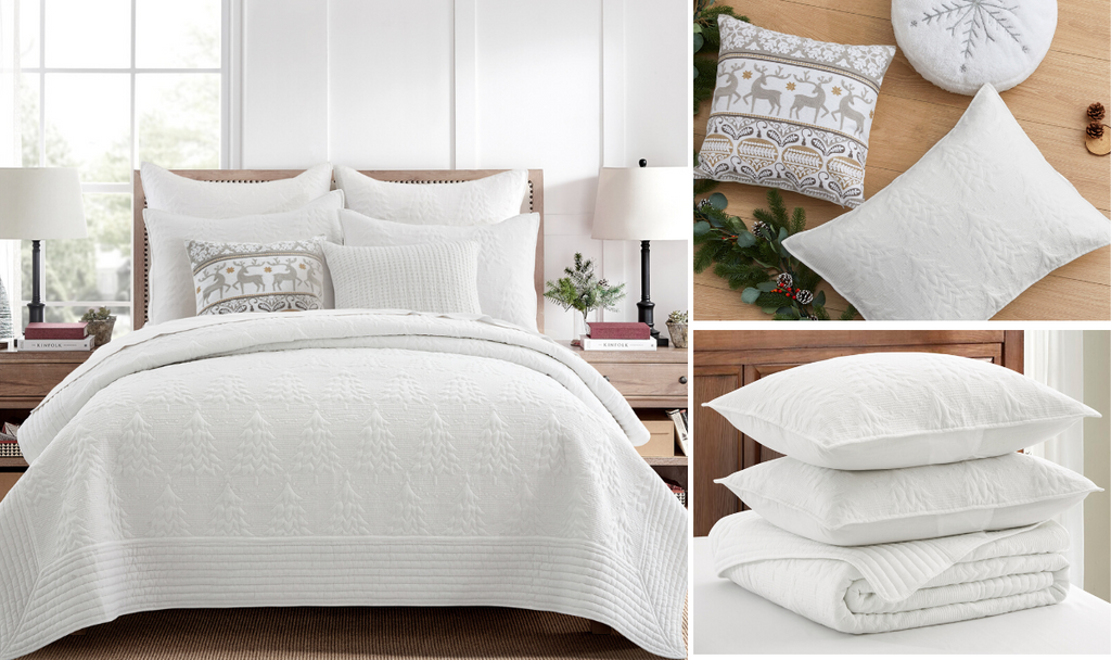 Luxury Christmas Bedding: Shop the best selling O Christmas Tree Cotton Quilt Set by Levtex Home