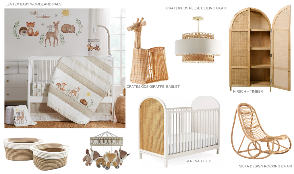 Woodland animals themed nursery bedding and decor by Levtex Home