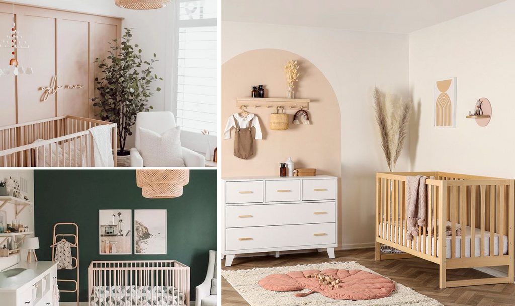 Wood paneling in a nursery