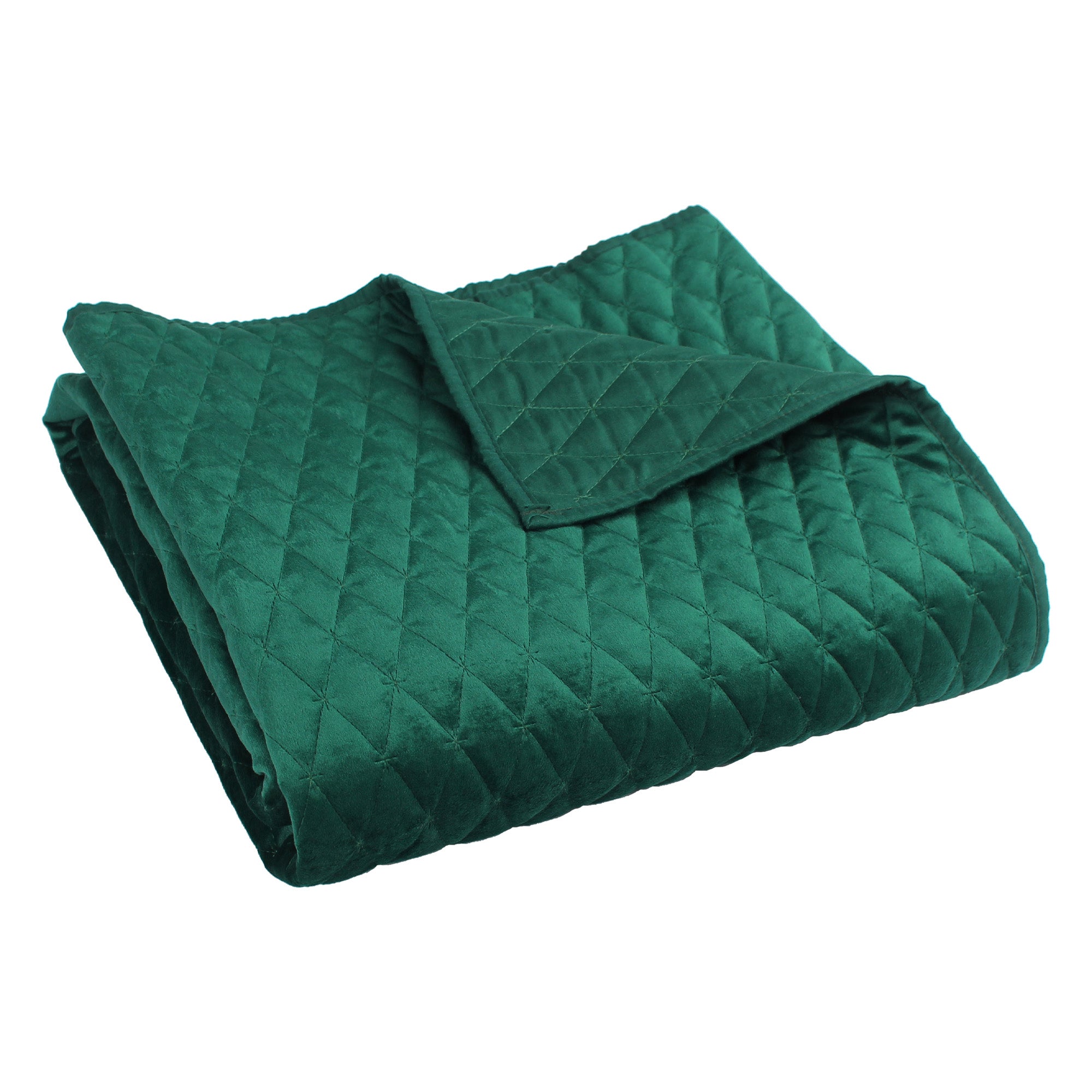 Birch Hill Empire Velvet Green Quilt - Polyester