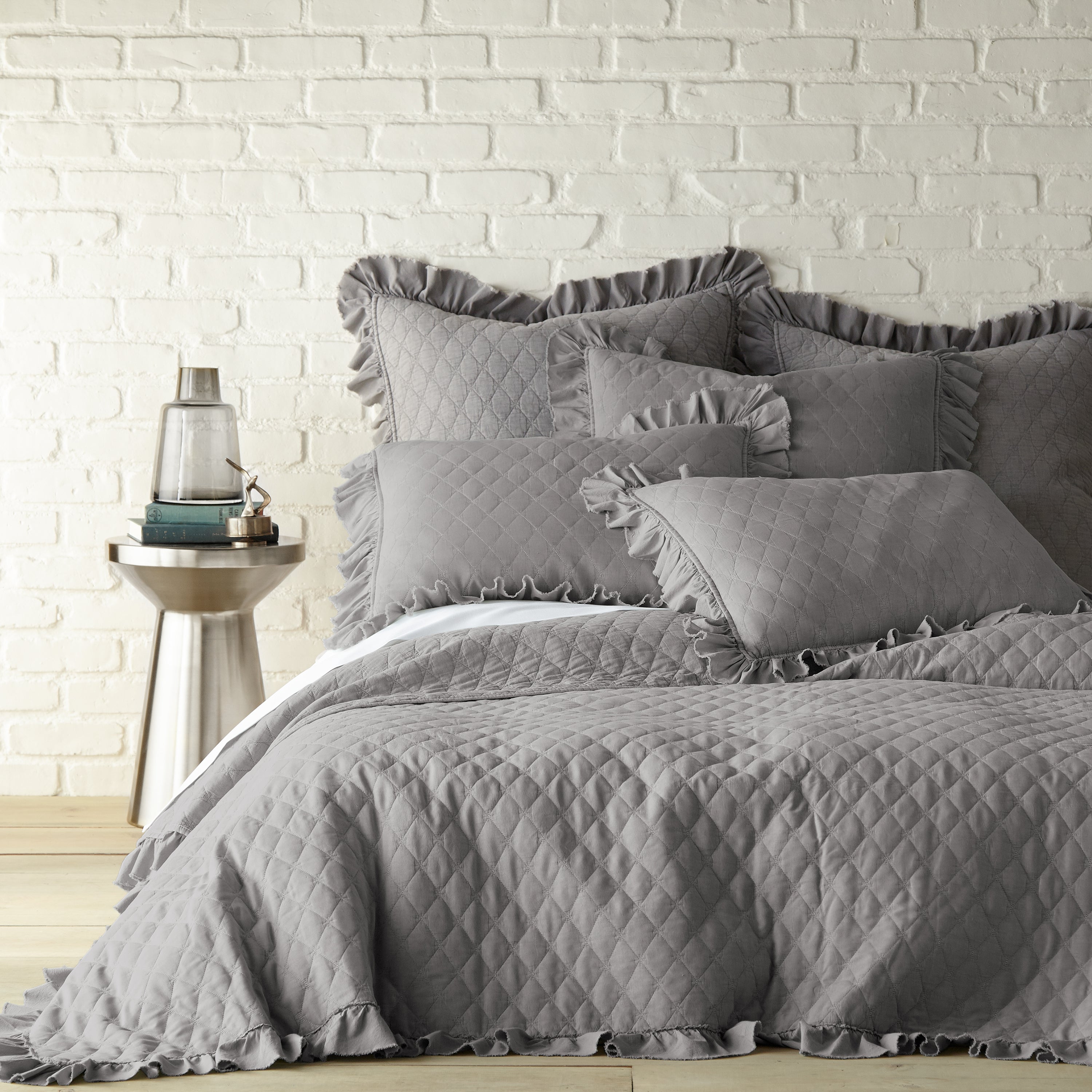 Levtex Home Stonewash Grey Quilt Set - Polyester | Levtex Home