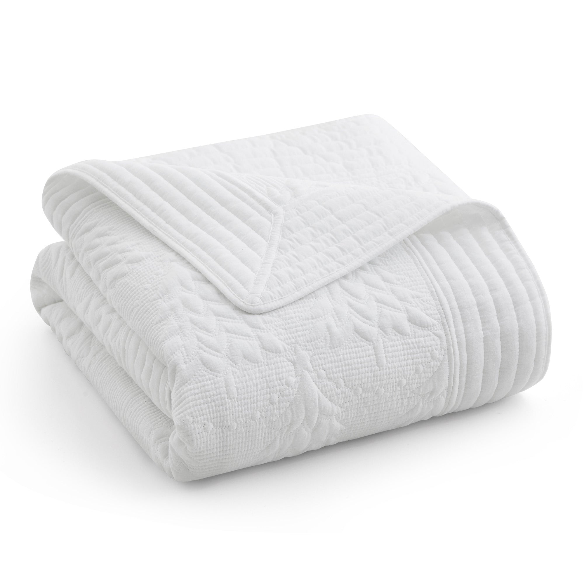 Quilted 2025 white throw