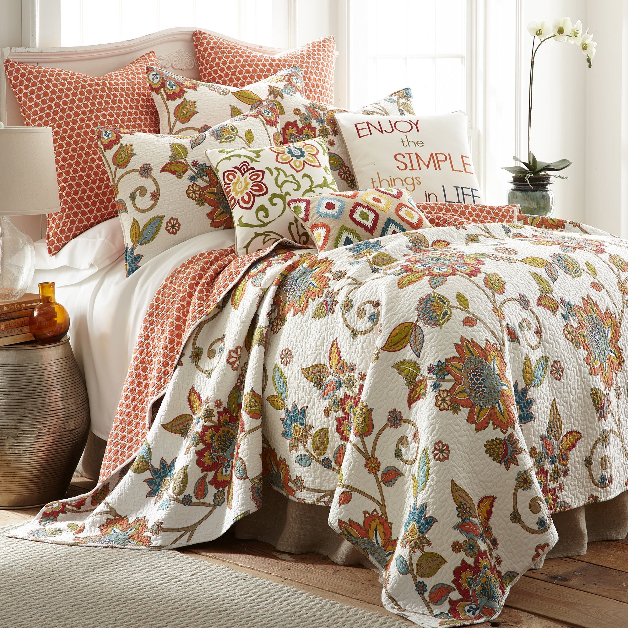 Levtex Home Abigail Flower Pillow