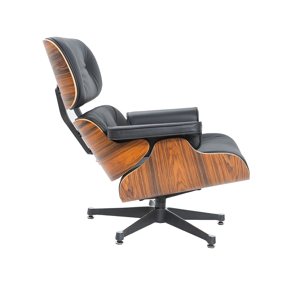 eames inspired lounge chair and ottoman rosewood