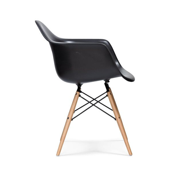 Charles Ray Eames Style DAW Arm Chair - Black – S.ALTERNATIVE FURNITURE