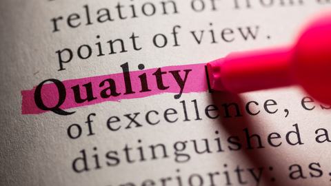 a graphic showing dictionary definition of quality