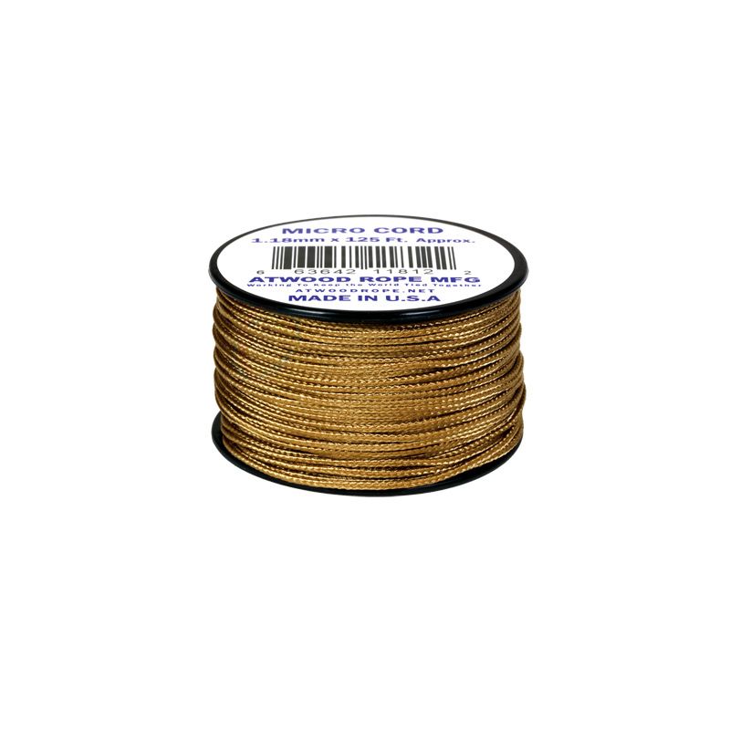 Tan MS10 1.18mm x 125' Micro Cord Paracord Made in the USA