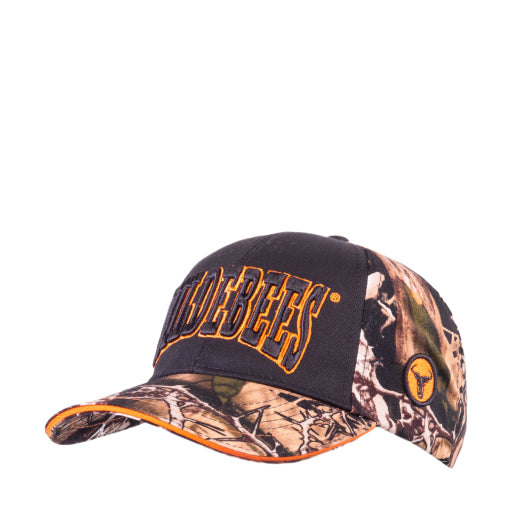 Wildebees Mens Sekelbos Black Camo 3D Logo Cap