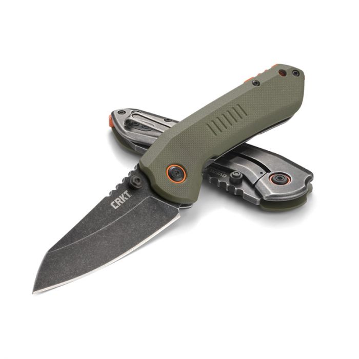 CRKT Biwa Knife - 2382 - Alan Folts - Neck Knife - Satin Drop Point Fixed  Blade - Brown and Black G10