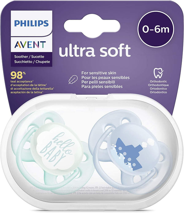Philips Avent soft Soother, 6-18 Months Boy Mix Deco