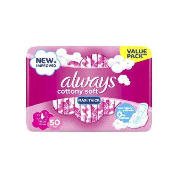 Always Breathable Soft Maxi Thick, Night Sanitary Pads, 48 Pads