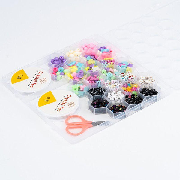 Numb 520pcs Diy Bead Set Craft Diy Necklace Bracelets For Kids Jewelry  Making Kits Colorful Acrylic Crafting Beads Kit Box With Accessories