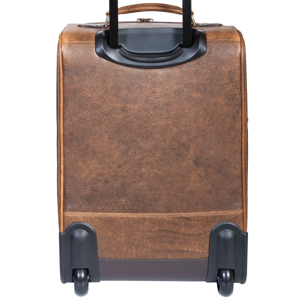 rugged leather luggage