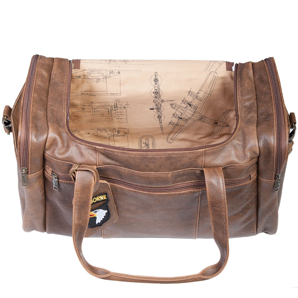 Scully Leather 81st Aero Squadron Pilots Duffle Oak Roads 