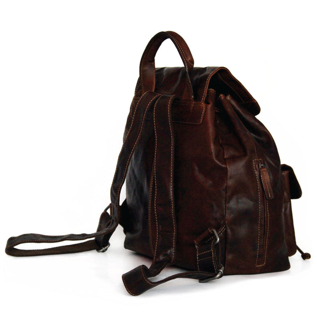 mens leather drawstring bag