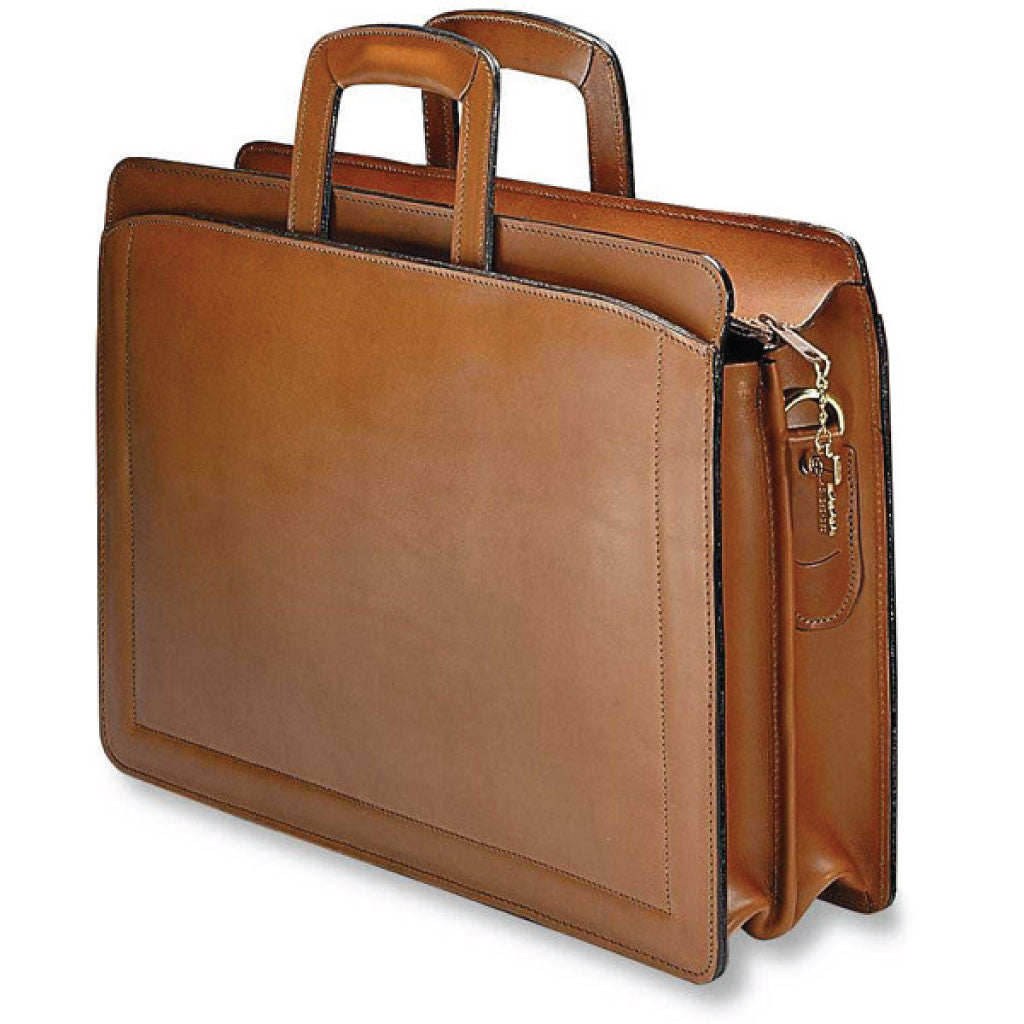 belting leather briefcase