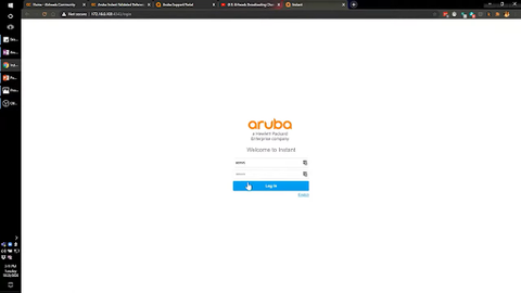 aruba web interface