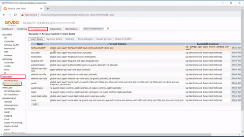 aruba access point setup