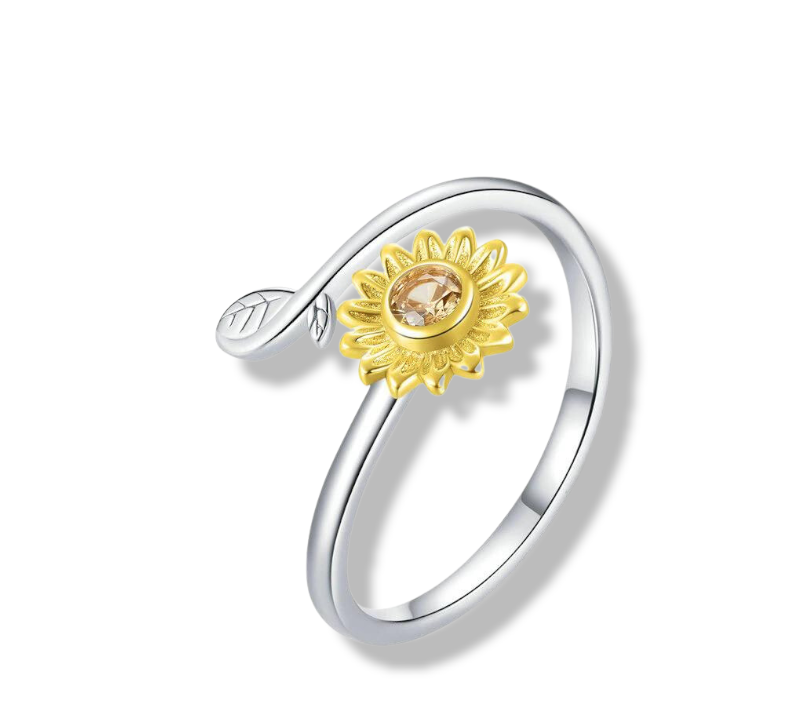 Anillo Ajustable de Plata Girasol – The Magic Jewels