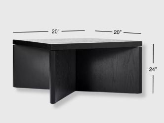 Target River Heights Square Black Wooden Coffee Table - Threshold designed with Studio McGee