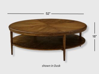 Theodore Alexander Nova Round Coffee Cocktail Table in Dusk