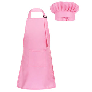 Kids Apron and Chef Hat Set - Petit Tresor Luxe - Kids Chef Hat And Apron Set