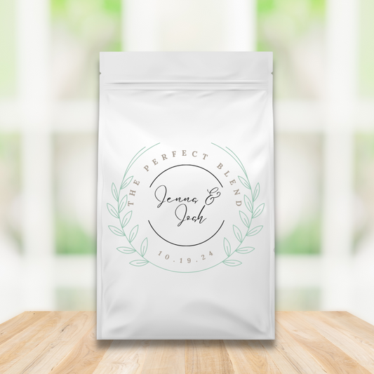 Custom Coffee Bag Wedding Favor SAGE GREEN