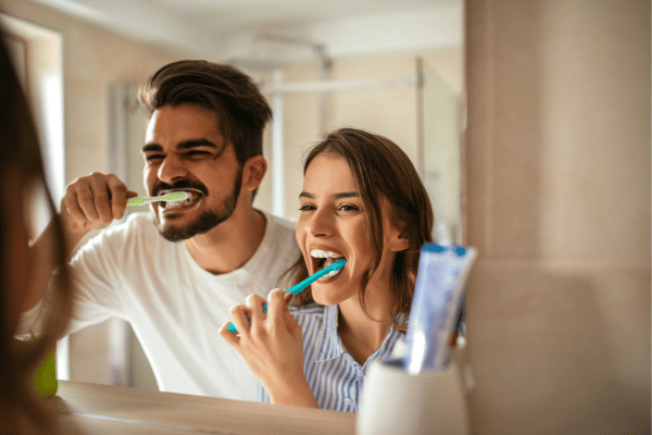 brushing teeth for oral hygiene