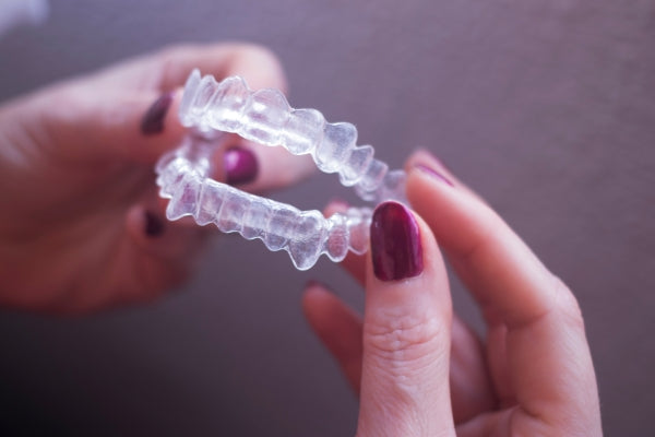 A set of clear retainers 