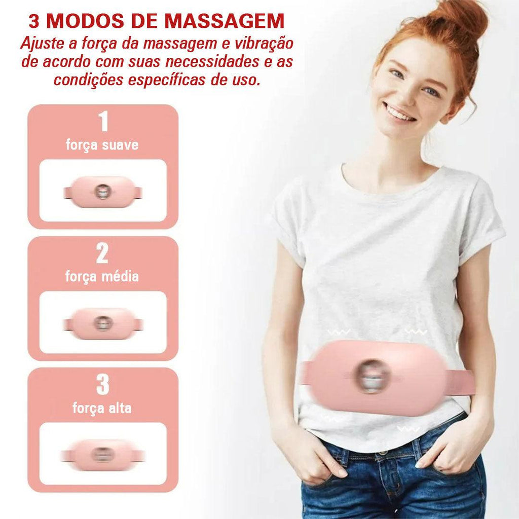 ATratamento para cólica menstrual: Descubra agora nossa Cinta Térmica de Massagem. Eficaz para dores e cólicas menstruais, garante conforto e alívio. Experimente!