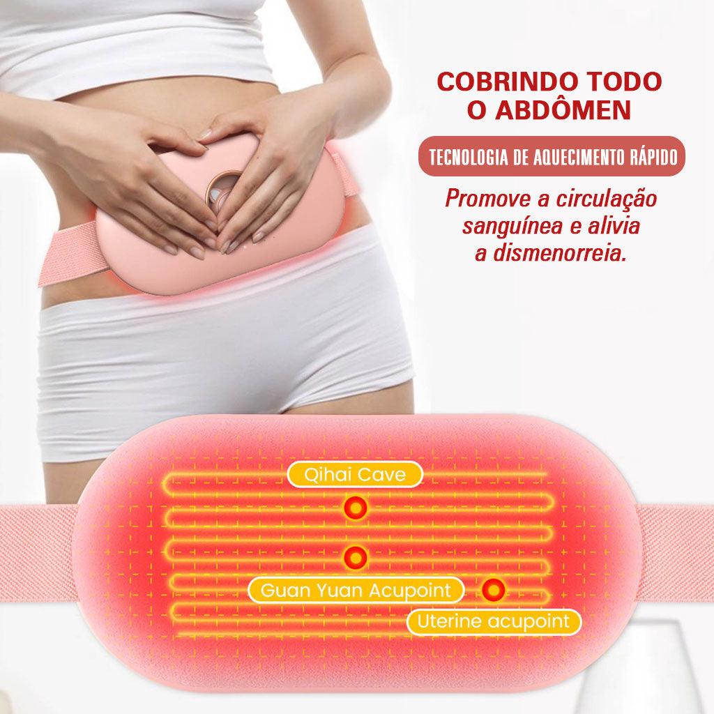 Tratamento para cólica menstrual: Descubra agora nossa Cinta Térmica de Massagem. Eficaz para dores e cólicas menstruais, garante conforto e alívio. Experimente!